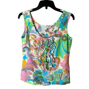 Trina Turk Silk Sleeveless Blouse Top - Small